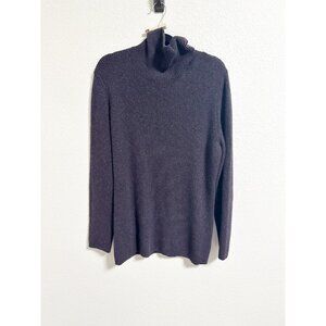 Fioroni Cashmere Turtleneck Sweater Ribbed Knit Made In Italy Purple Size 56